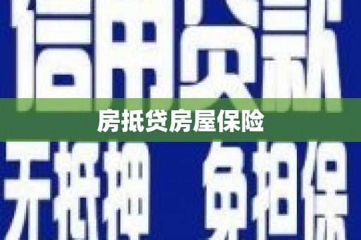 南开房抵贷房屋保险