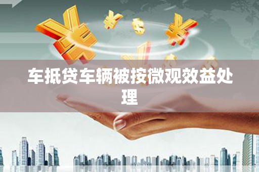 琼山车抵贷车辆被按微观效益处理