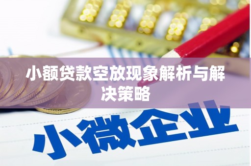 北竿小额贷款空放现象解析与解决策略